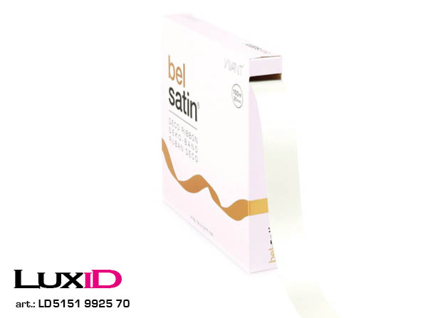 Bel satin 70 creme 25mm x 100m